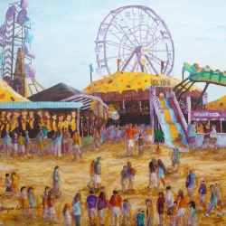 Going to the Fair, painting by Wayne Williams, 20 x 24, acrylic